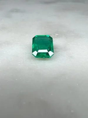 2.18 CARAT EMERALD CUT NATURAL VIVID GREEN EMERALD LOOSE GEMSTONE. 2.18 CT VIVID GREEN ZAMBIA BY MIKE NEKTA NYC
