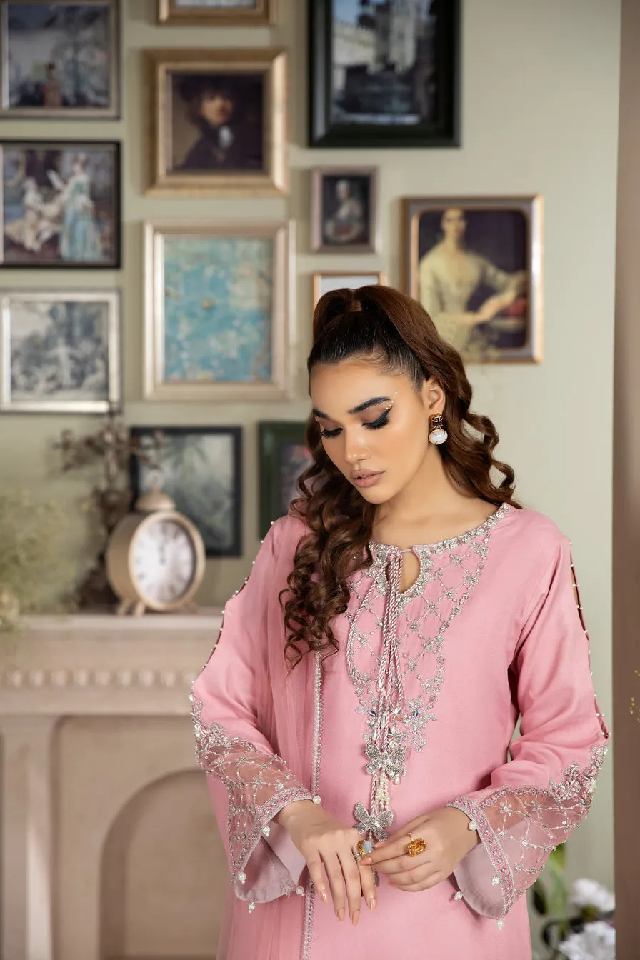 3PC CREPE EMBROIDERED DRESS BY AIN 04