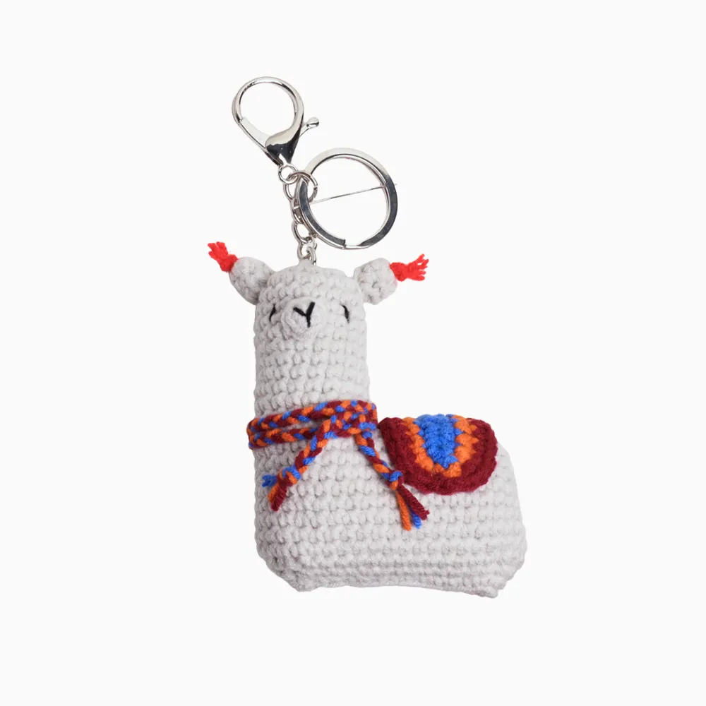Alpaca Crochet Keychain