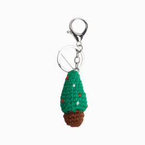 Christmas Tree Crochet Keychain