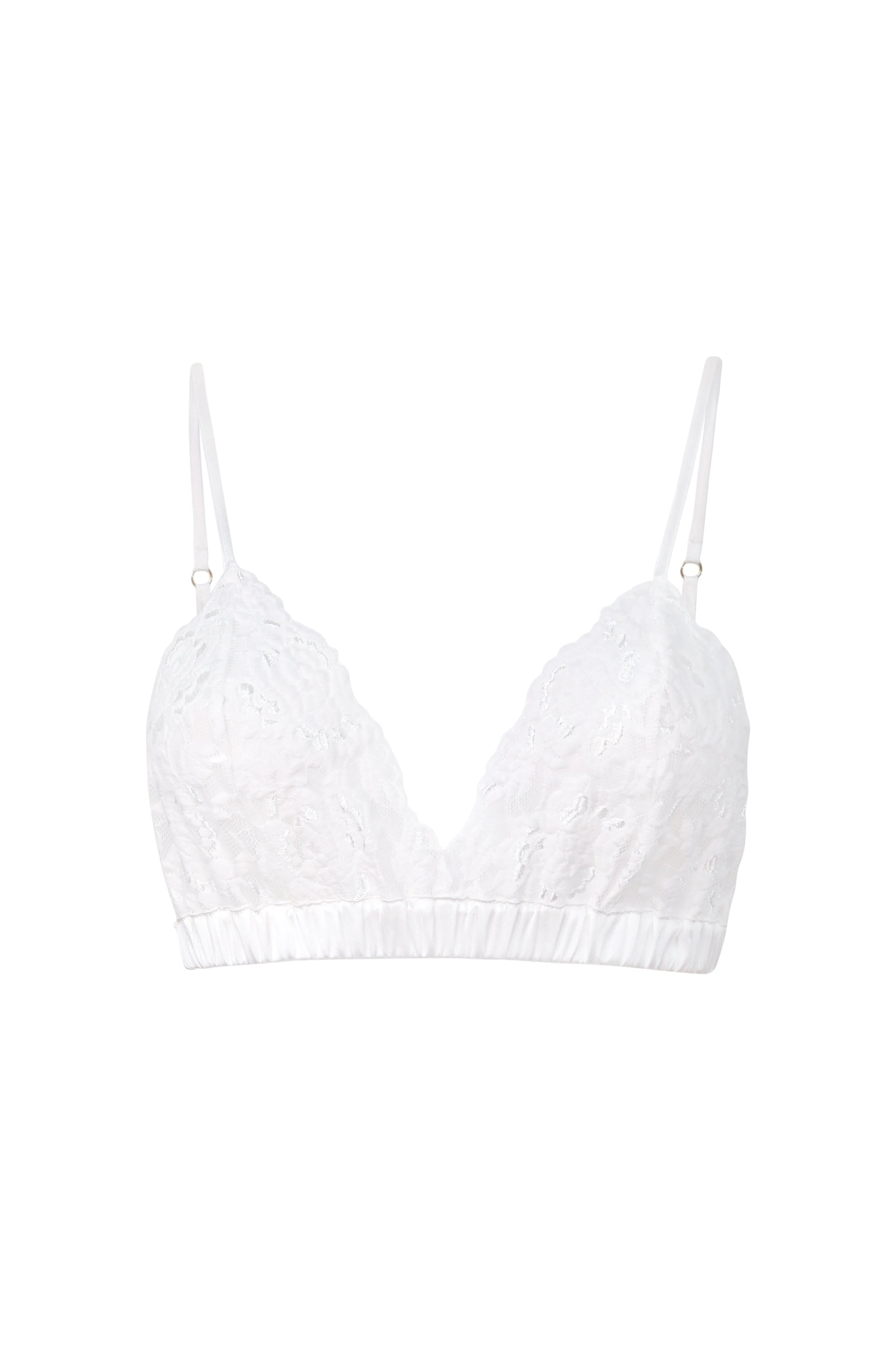 Coquette Luxury Silk and Lace Bralette