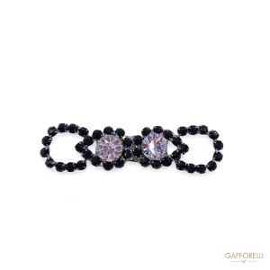 Elegant Hook with Swarovski Crystal and Black A514 - Gafforelli Srl