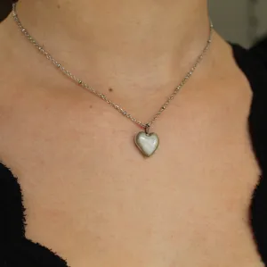 Heart Porcelain Pendant in Earth tones