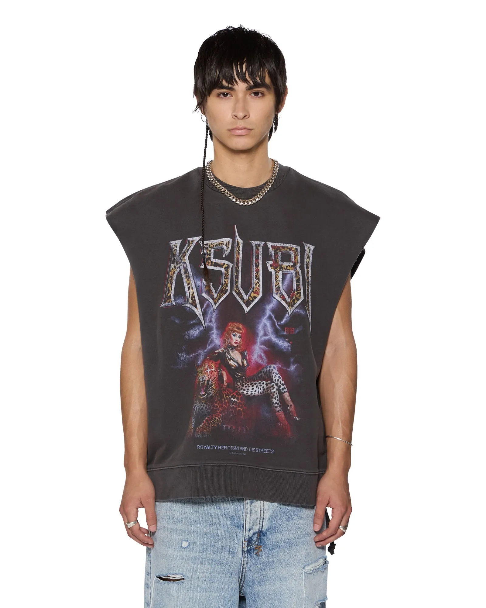 KINGDOM SLASH CREW FADED BLACK