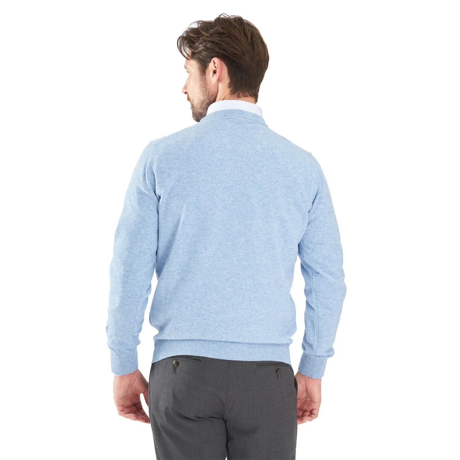 LIGHT BLUE CREWNECK SWEATER