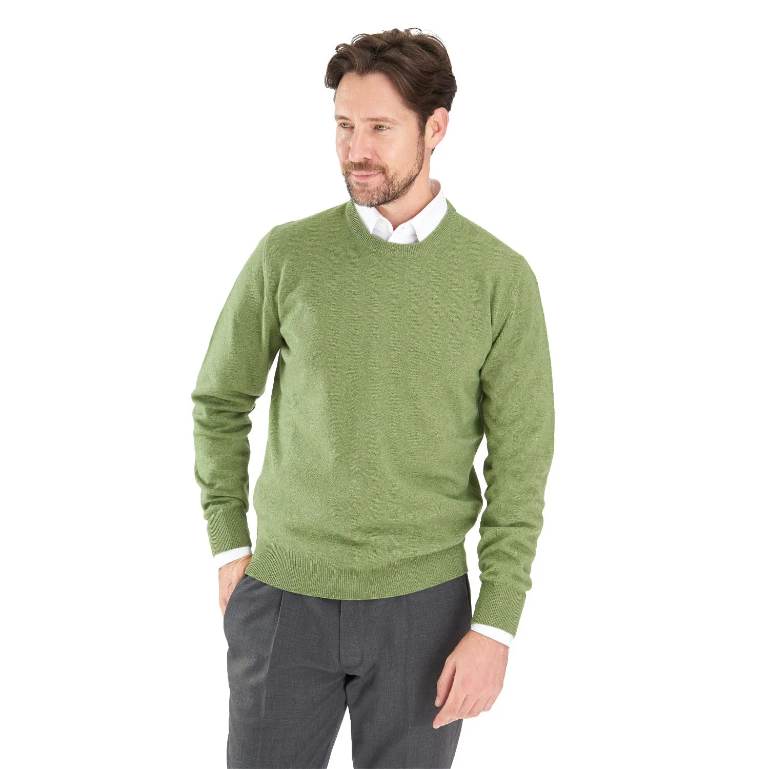 LIGHT GREEN CREWNECK SWEATER