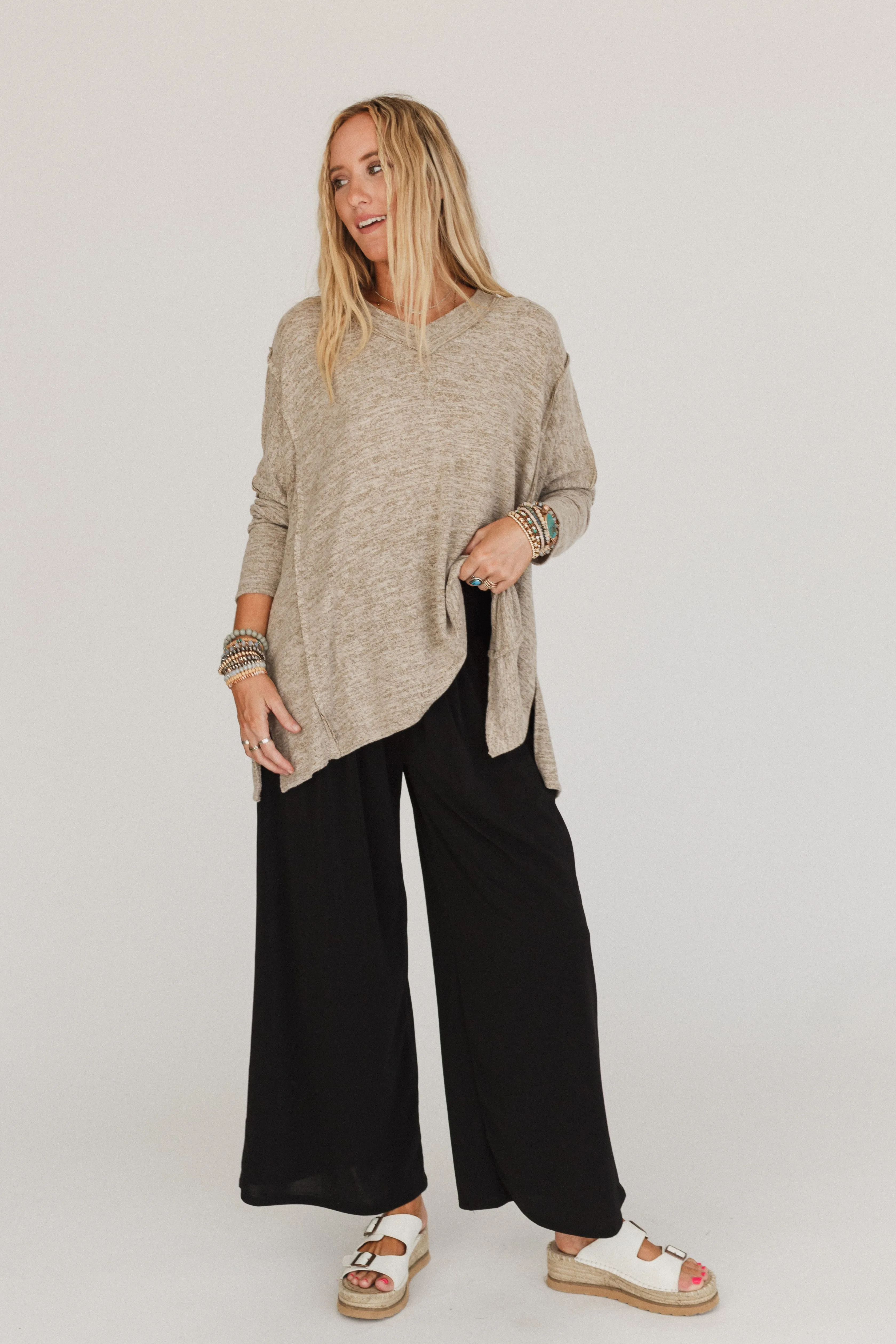 Maxwell Oversized Top - Oatmeal