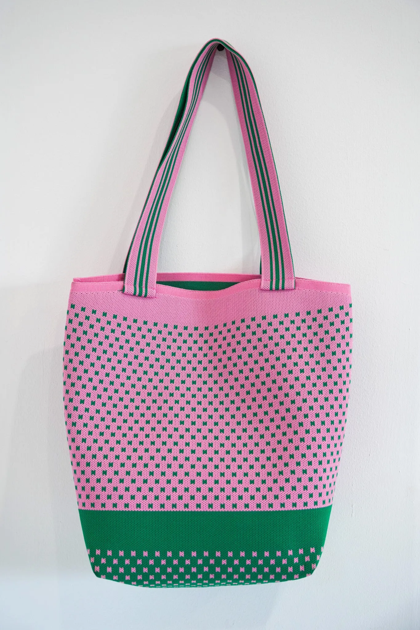 Pink & Green Patterned Tote
