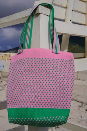 Pink & Green Patterned Tote