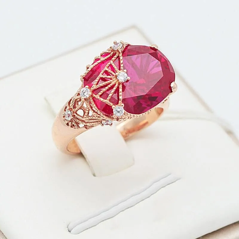 Rose Gold Luxury Ruby Ring