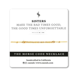 SISTERS - MORSE CODE NECKLACE - CARA DESIGN