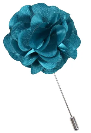 Solid Turquoise Lapel Flower